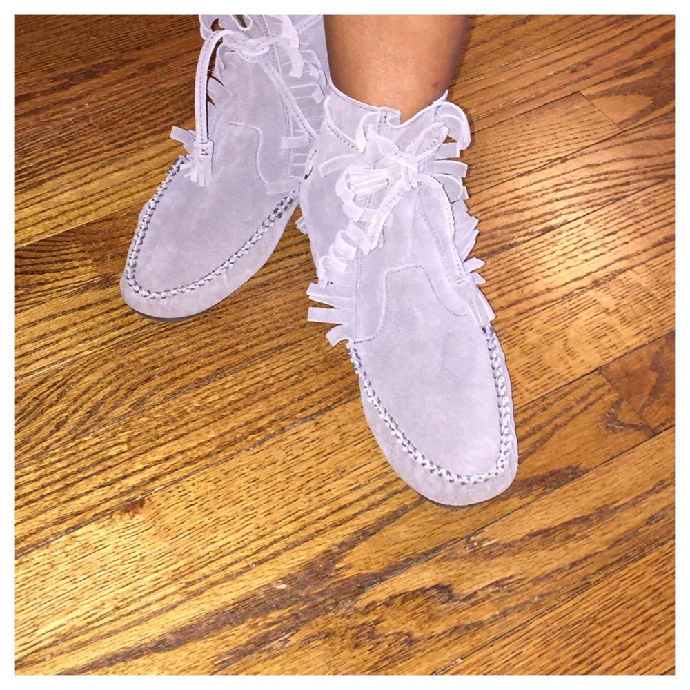 J-Crew fringed moccasin‎ booties - Picture 3 of 4